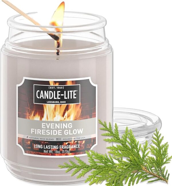 CANDLE-LITE Scented Evening Fireside Candle