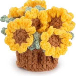 Crochet Sunflower Potted Plants